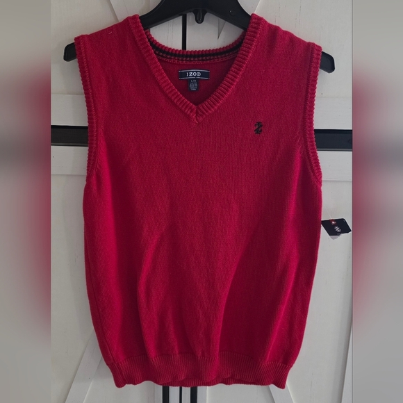 Izod Other - Izod Men's V-Neck Red Sweater Vest